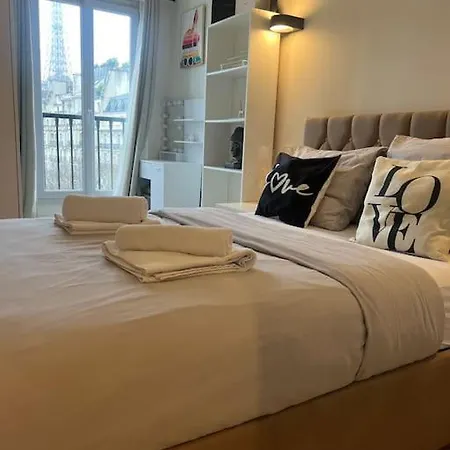 Appartement Paris Vue Tour Eiffel Trocadero Extérieur photo