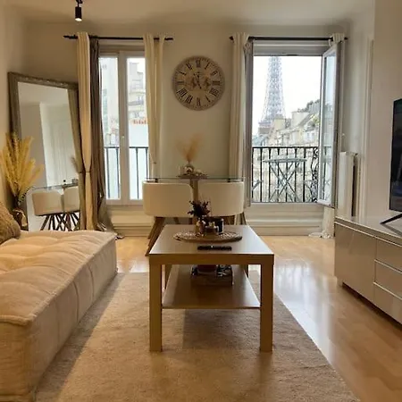 Appartement Paris Vue Tour Eiffel Trocadero Extérieur photo